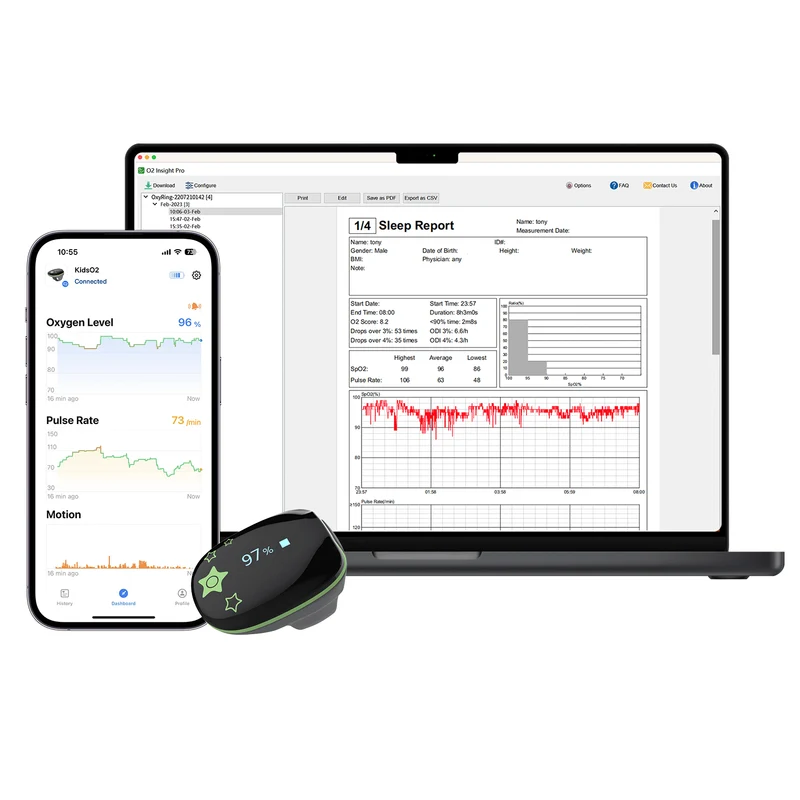 Monitor de oxígeno para dedos pequeños