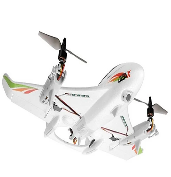 s-idee® XK X450 RC VTOL Flugzeug – 6-Achs Brushless Fixed-Wing mit Vertikalstart 3s mit Akku& Usb Lad