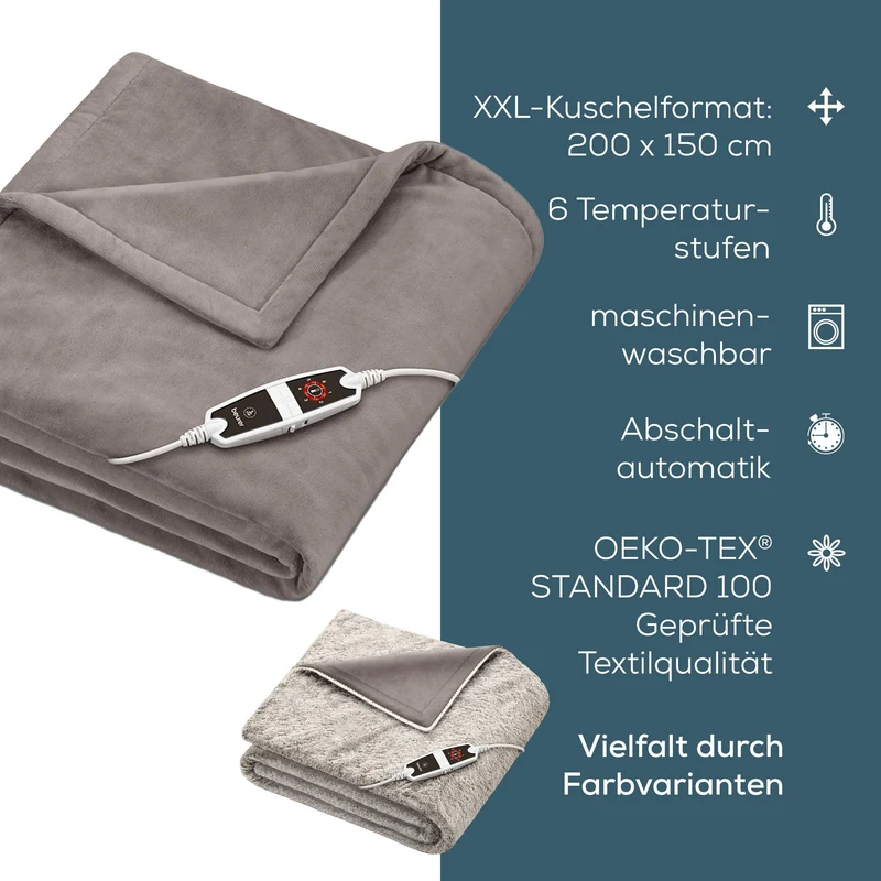 Beurer HD 150 XXL Cosy Taupe Wärmezudecke