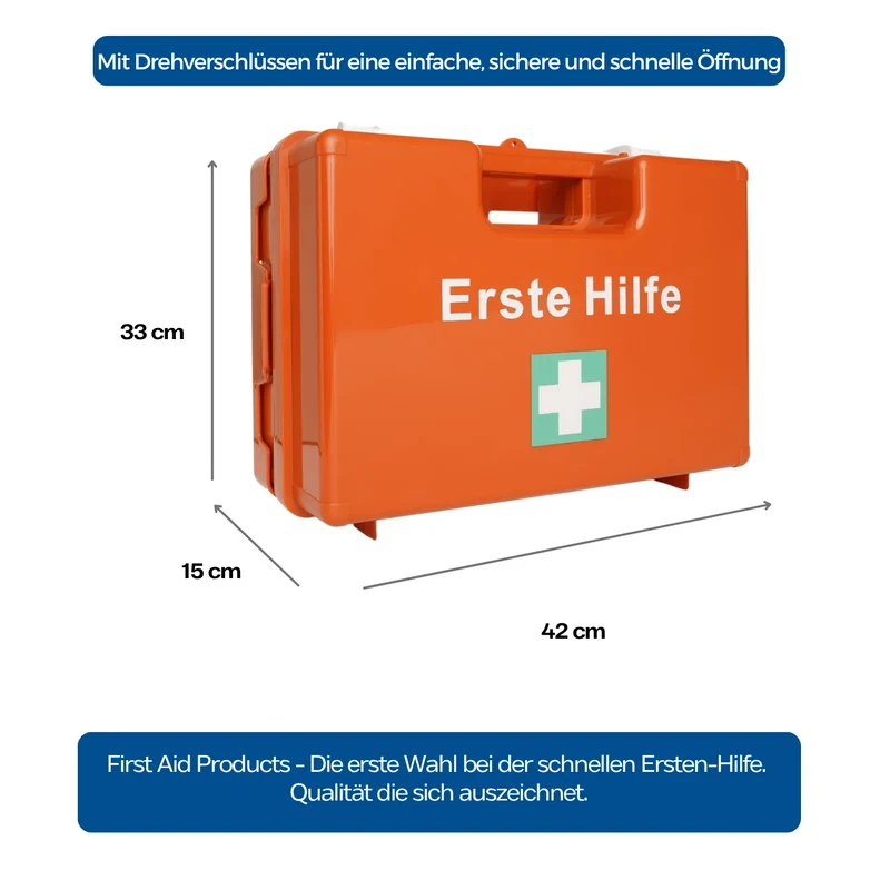 FAP Erste-Hilfe-Koffer LARGE, mit Wandhalterung, orange