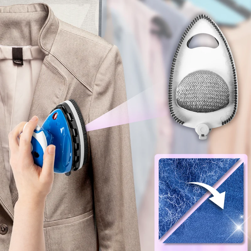 Duronic Travel Iron SI2 BE 375W Mini Irons with Variable Temperature Portable 50ml Blue Steam Iron For Holiday Quilting Crafts Compact Design for Travelling