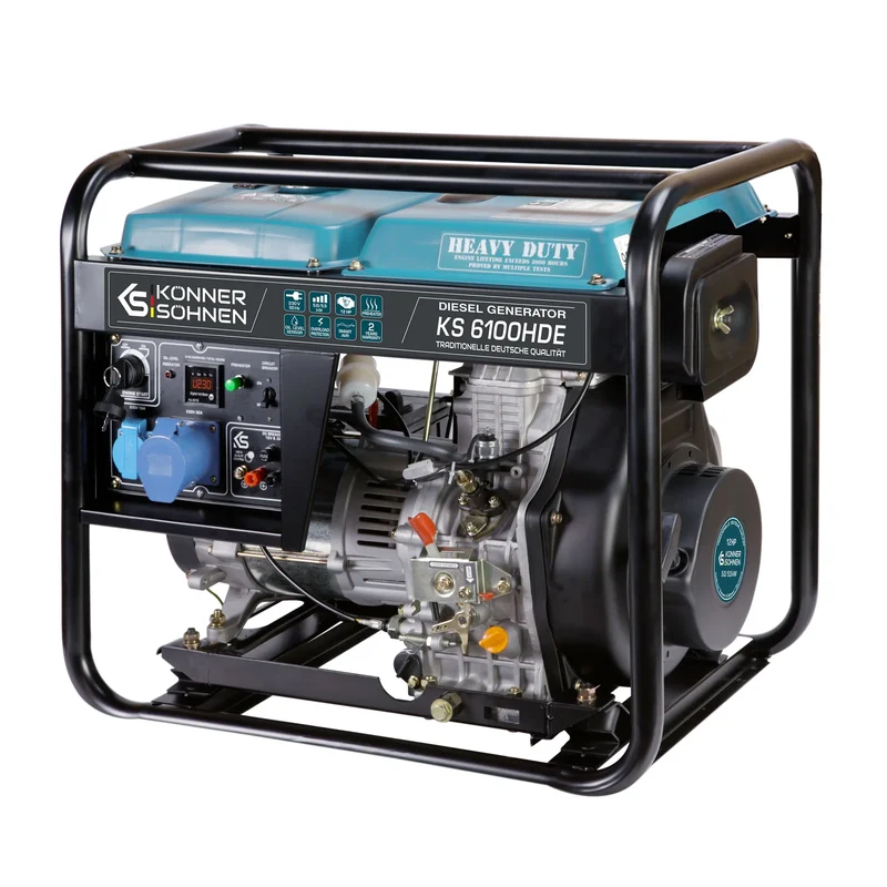 "Könner & Söhnen" Generator KS 6100HDE (EURO V) - 5kW Nennleistung - Dieselmotor - 230V