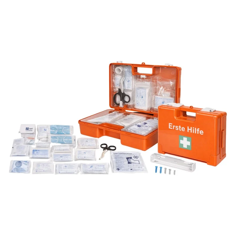 FAP Erste-Hilfe-Koffer MEDIUM, mit Wandhalterung, orange