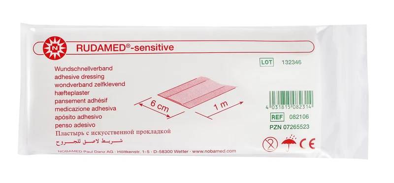 Noba Rudamed-sensitive Wundpflaster mit Vliesstoffauflage 6 cm x 1 m