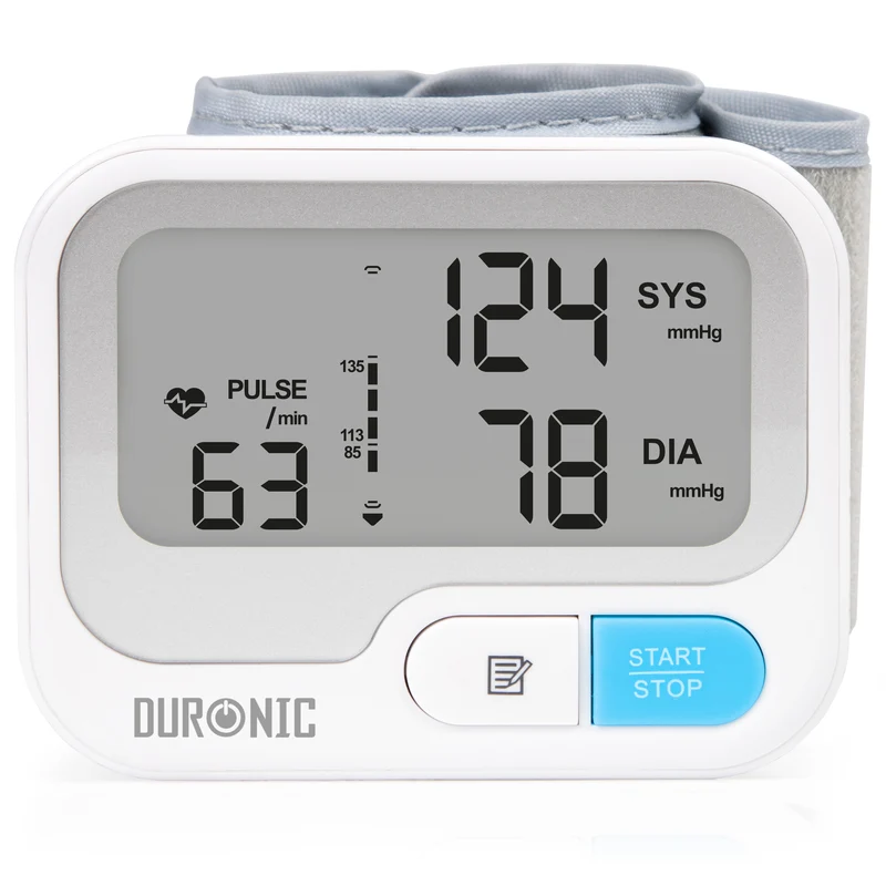 Duronic Wrist Blood Pressure Monitors BPM65 CE Approved Monitor Automatic Blood Pressure Machine Wrist BP Monitor Cuff Certified Medical Device for Home Use