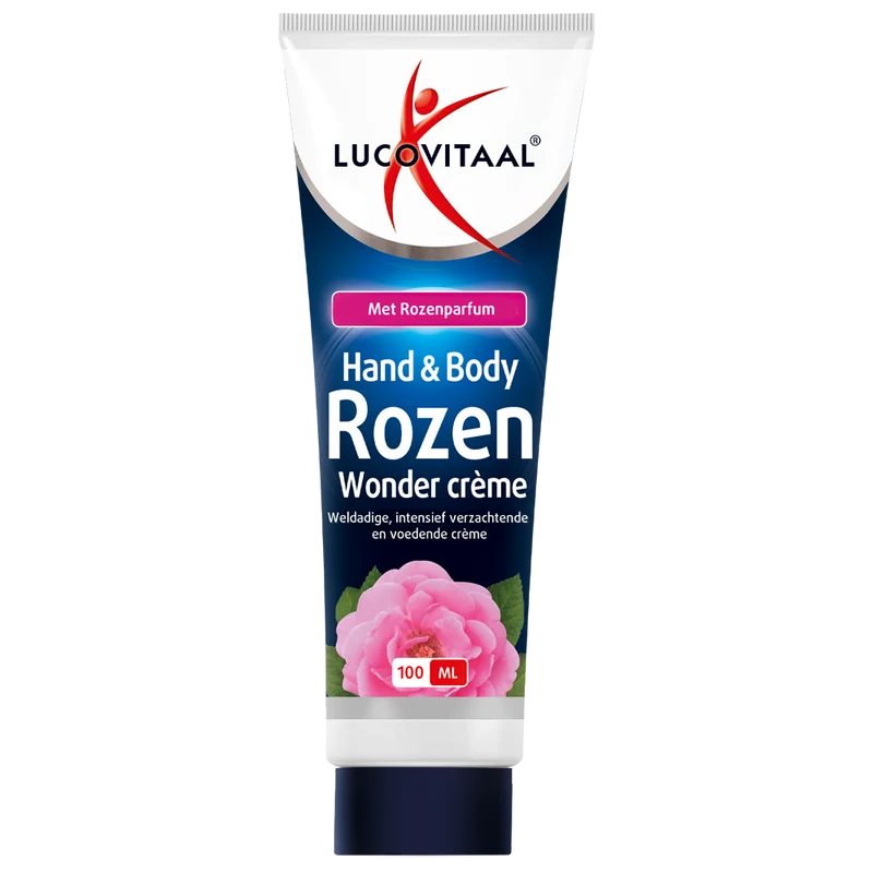 Lucovitaal Hand & body rozen wonder creme 100.00 Milliliter