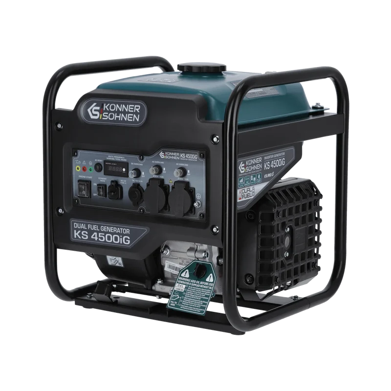 "Könner & Söhnen" Dual-Inverter-Generator KS 4500iG - 4.2kW Nennleistung - Benzin / Gas Motor - 230V
