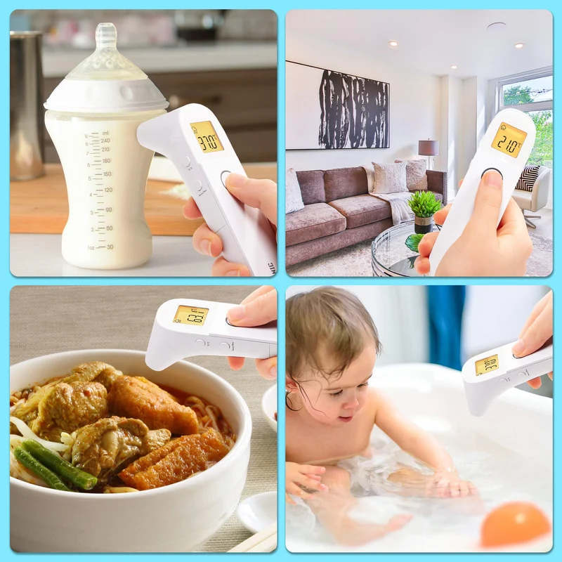 Duronic IRT3W Ear and Forehead 3 in 1 Thermometer | Non-Contact Digital Infrared Medical Thermometer for Baby/Child/Adult & Objects | Easy Operation | Instant Accurate Results | Grey Pouch Included