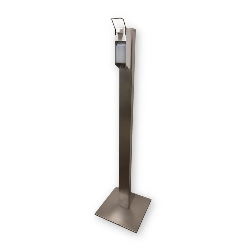 Medi-Inn Hygienetower XL Edelstahl 150 cm – Extra hoch, freistehende Desinfektionssäule inkl. Spender & Leerflasche
