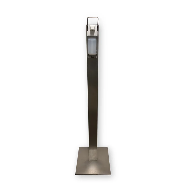 Medi-Inn Hygienetower XL Edelstahl 150 cm – Extra hoch, freistehende Desinfektionssäule inkl. Spender & Leerflasche