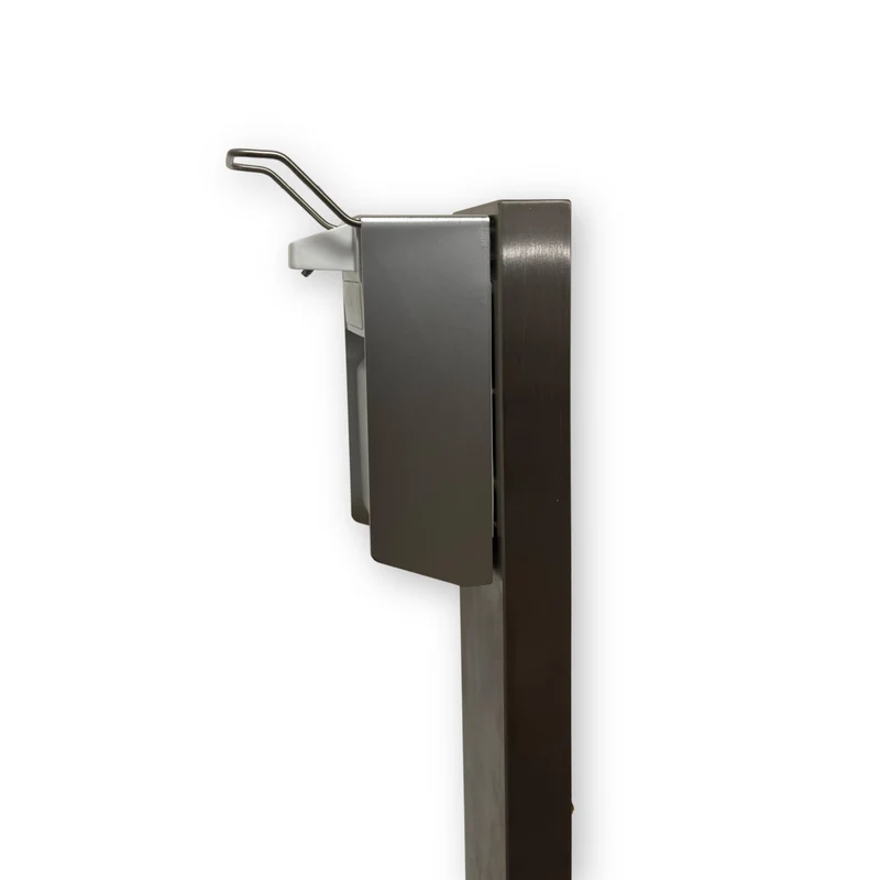 Medi-Inn Hygienetower XL Edelstahl 150 cm – Extra hoch, freistehende Desinfektionssäule inkl. Spender & Leerflasche