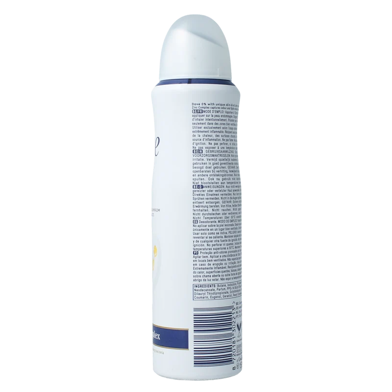 Dove Deodorant spray original 0% 150.00 Milliliter