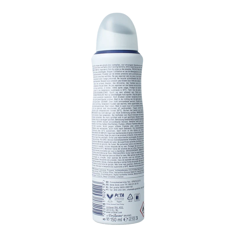 Dove Deodorant spray original 0% 150.00 Milliliter