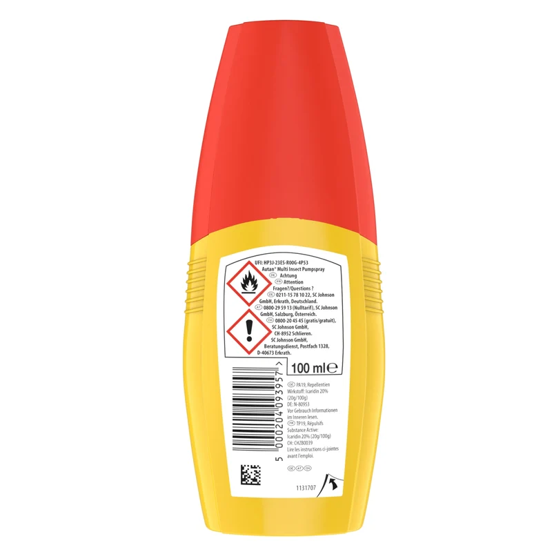 Autan Multi Insect Insektenabwehrspray mit Icaridin gegen Mücken und Zecken