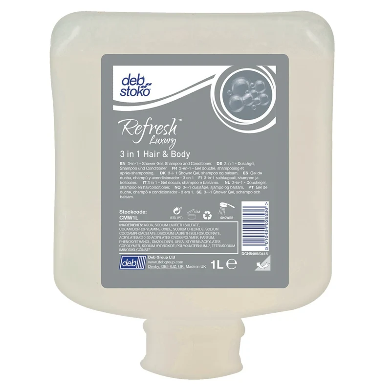 SC Johnson Professional Refresh Luxury 3in1 Duschcreme, Shampoo & Conditioner mit Unisex-Duft