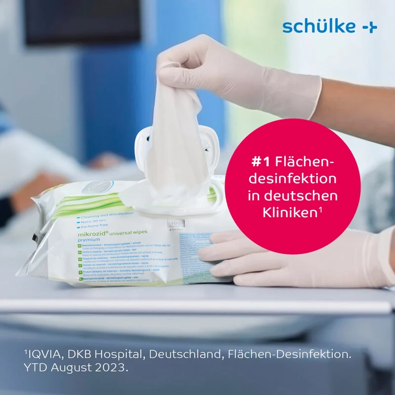 Schülke mikrozid universal wipes premium Desinfektionstücher – für Medizinprodukte und Geräte