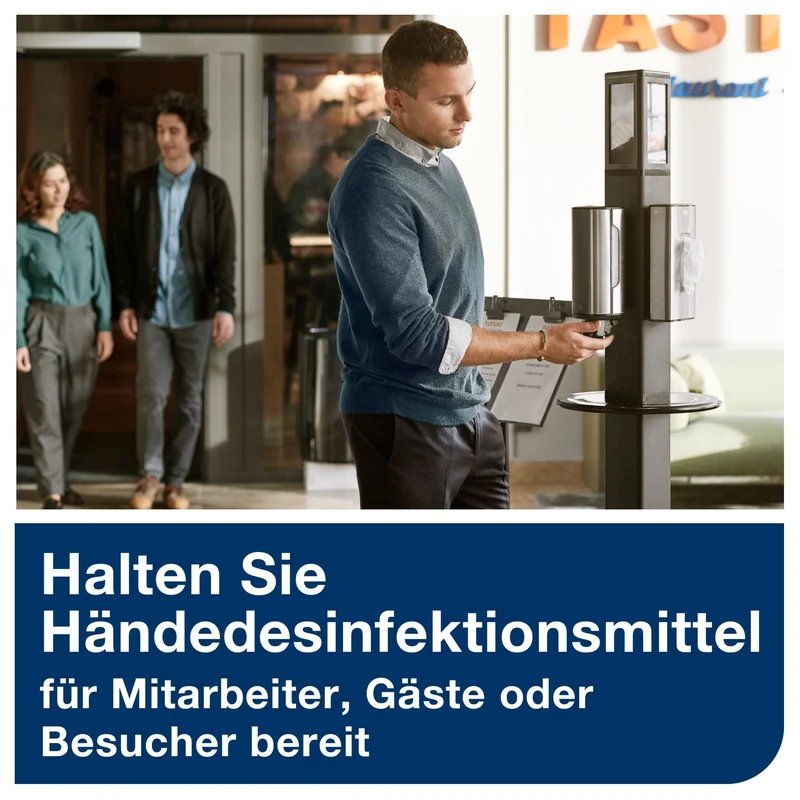 Tork Hygienesäule für Desinfektionsmittel und Tücher, schwarz, S1/S4/F1