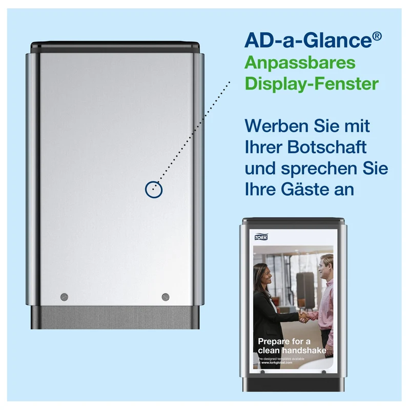 Tork Anzeigedisplay für Hygienesäulen, transparent, S1/S4/F1