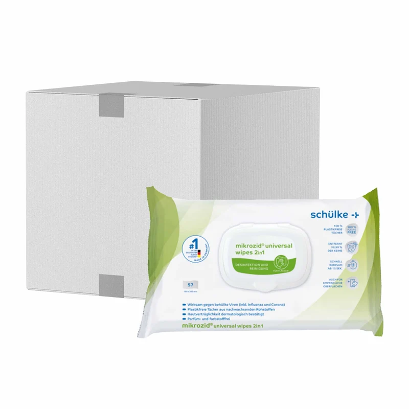 Schülke mikrozid universal wipes 2in1 Desinfektionstücher – reinigend und desinfizierend