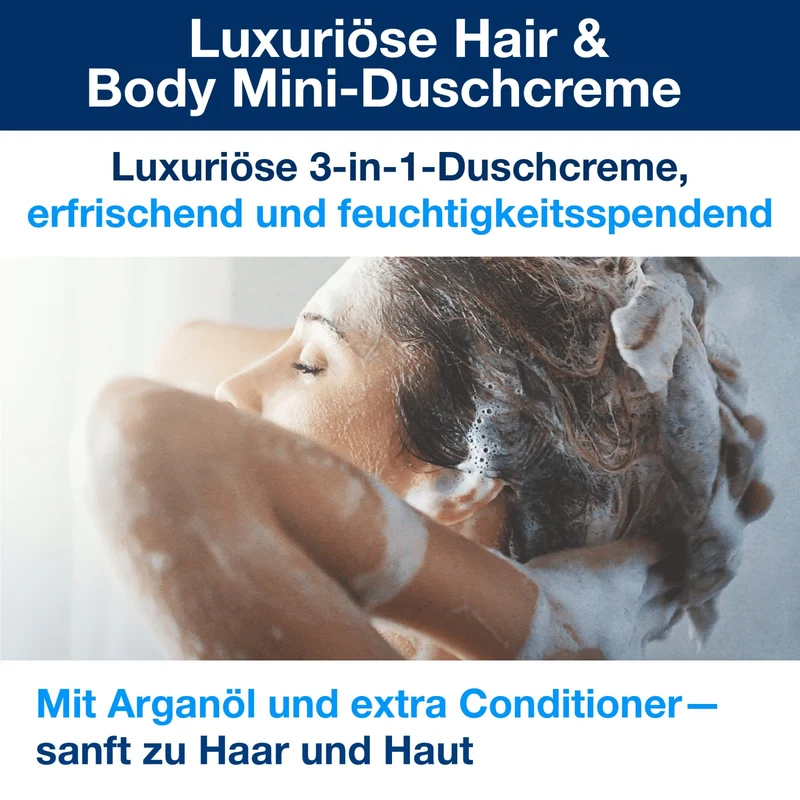 Tork Hair & Body Duschcreme Luxus Mini S2 – 3-in-1 mit Arganöl