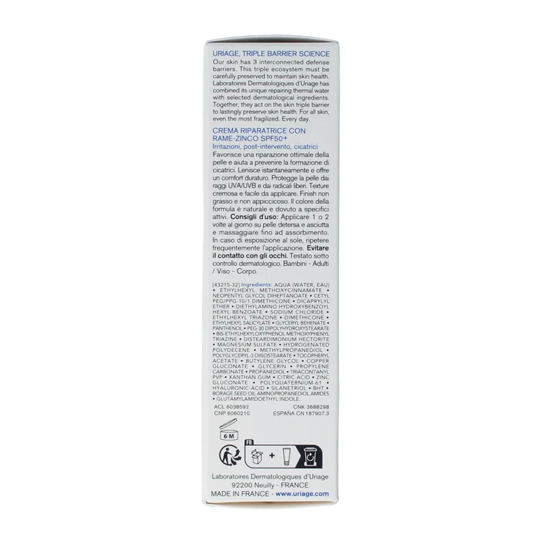 Uriage Bariederm cica creme SPF50 40.00 Milliliter