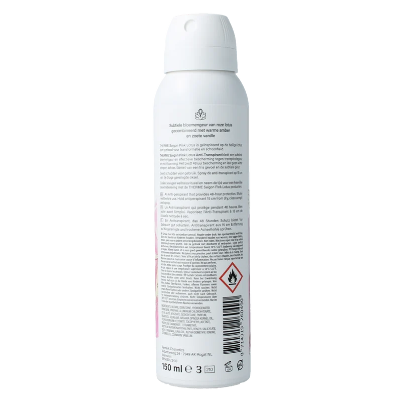 Therme Saigon pink lotus anti transpirant 150.00 Milliliter