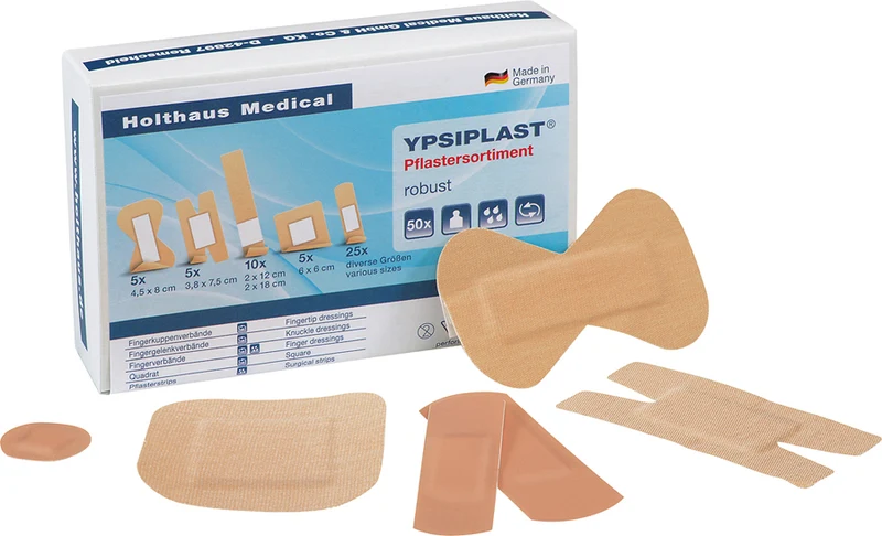 Holthaus Medical YPSIPLAST Pflastersortiment, wasserabweisend, 8 Sorten