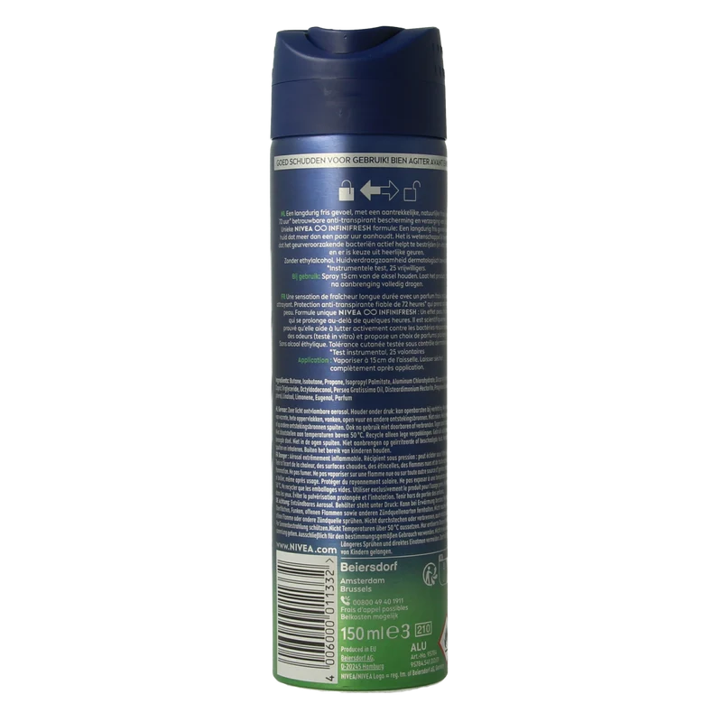 Nivea Men deodorant spray fresh sensation 150.00 Milliliter