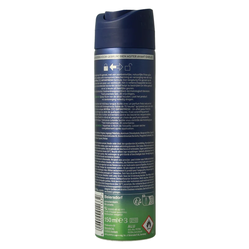 Nivea Men deodorant spray fresh sensation 150.00 Milliliter