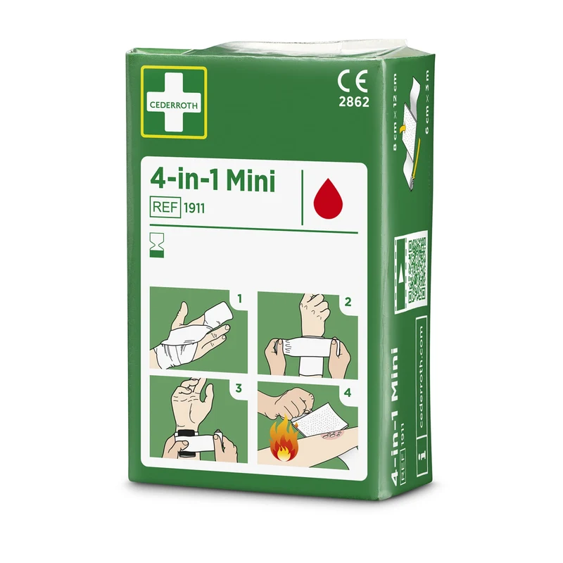 Cederroth 4-in-1 mini Blutstiller Wundverband-Set für Finger und Zehen