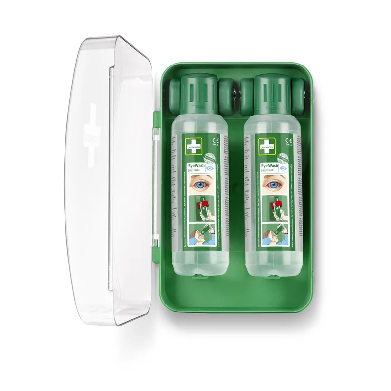 Cederroth Augendusche Wandhalter Eye-Wash-Cabinet mit Anleitungstafel