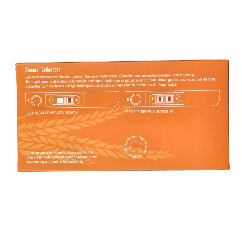 Biocard Coeliakie - gluten overgevoeligheid test 1 Stuks