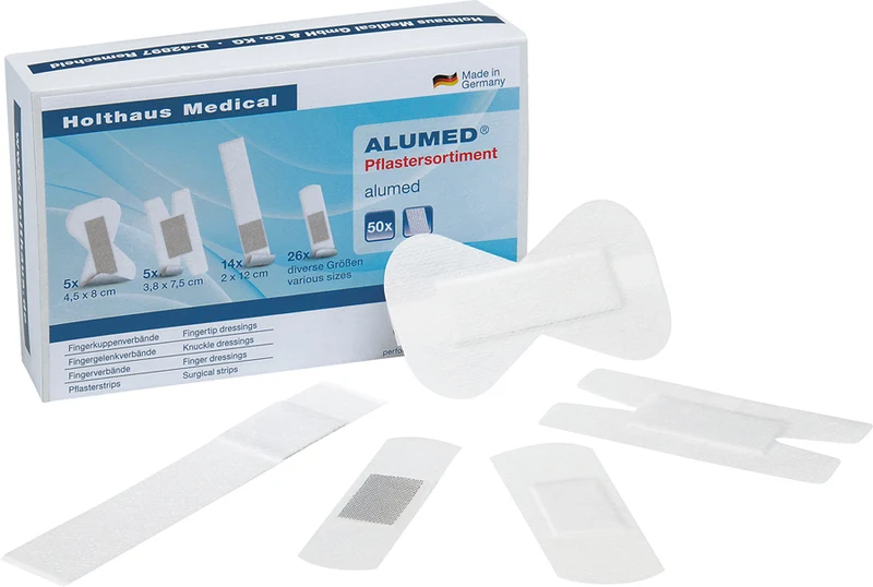 Holthaus Medical Alumed Pflastersortiment, Vlies, aluminiumbeschichtet