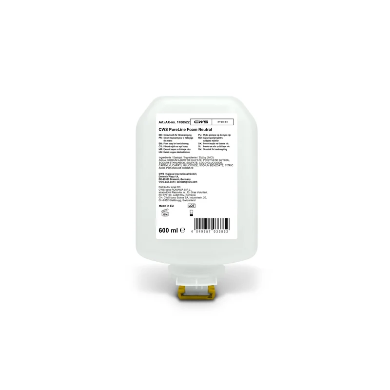 CWS PureLine Schaumseife, pH-hautneutral, dermatologisch getestet, frei von Erdöl