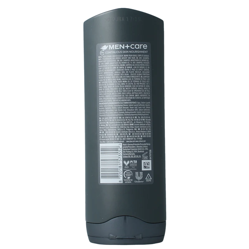 Dove Showergel men sandalwood & vanilla 250.00 Milliliter