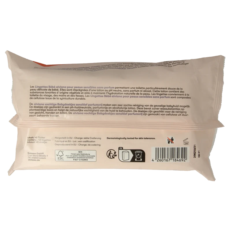 Alviana Baby vochtige doekjes 48.00 Stuks