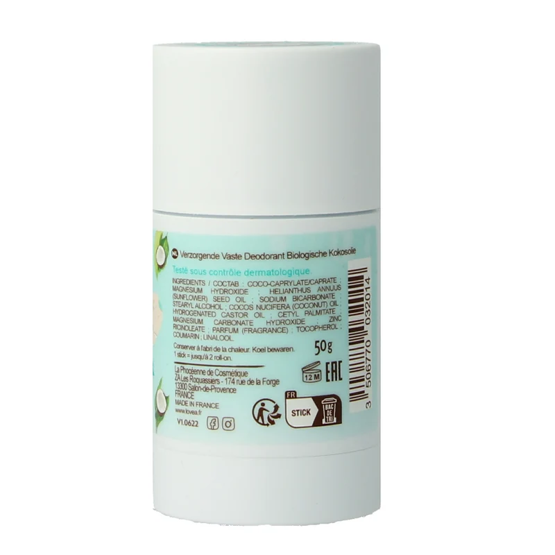 Lovea Solid deo care coconut oil organic 50.00 Gram