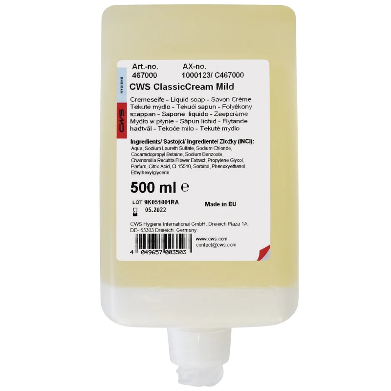CWS Classic Cream Seifencreme, rückfettend, pH-neutral, mit Kamilleextrakt