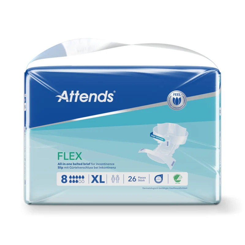 Attends Slip Flex 8 Inkontinenz Pants mit Hüftgürtel und Nässeindikator