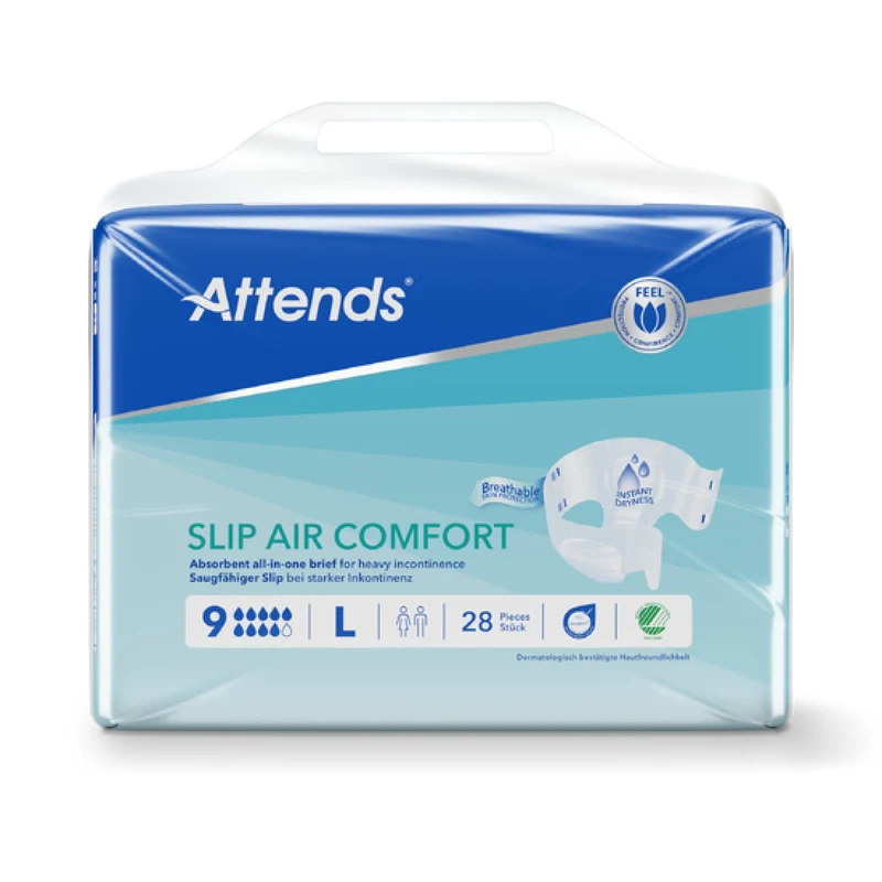 Attends Slip Air Comfort 9 Inkontinenzslips mit speziellen Saugkanälen und hoher Saugleistung