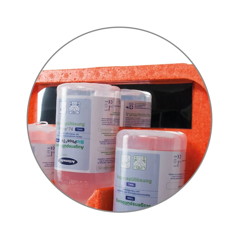 Actiomedic EYE CARE Medi2Protect II Augenspülstation – mit Sichtfenster und Wandhalterung