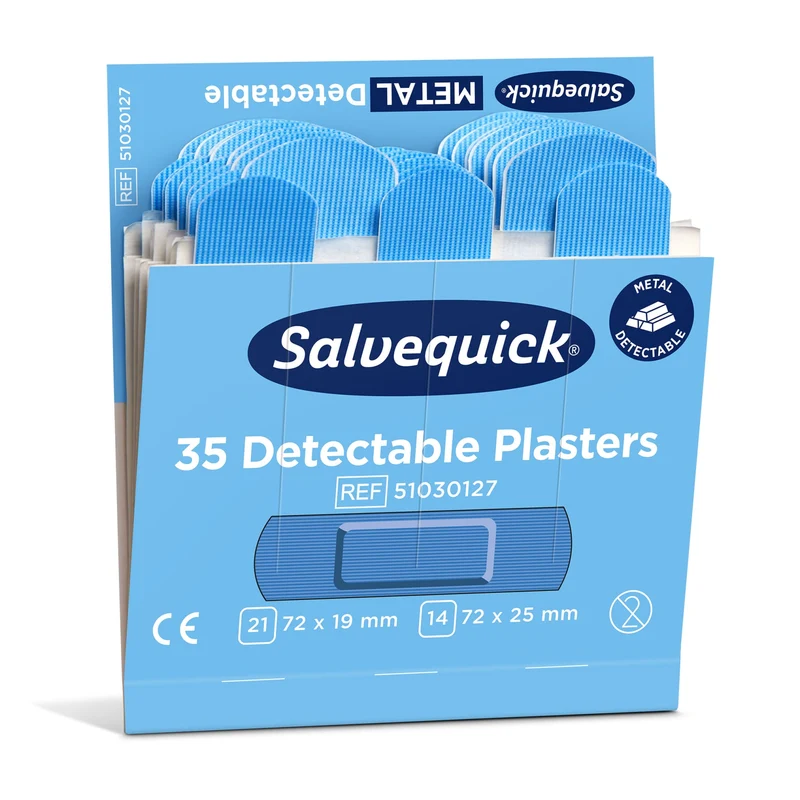 Cederroth Salvequick Blue Detectable Pflastermix für die Lebensmittelbranche