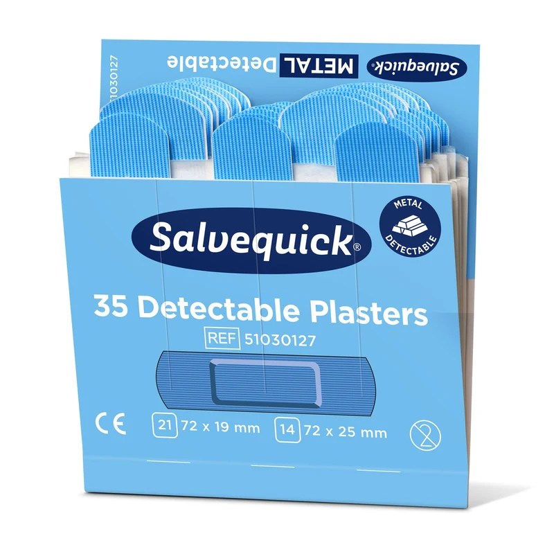 Cederroth Salvequick Blue Detectable Pflastermix für die Lebensmittelbranche