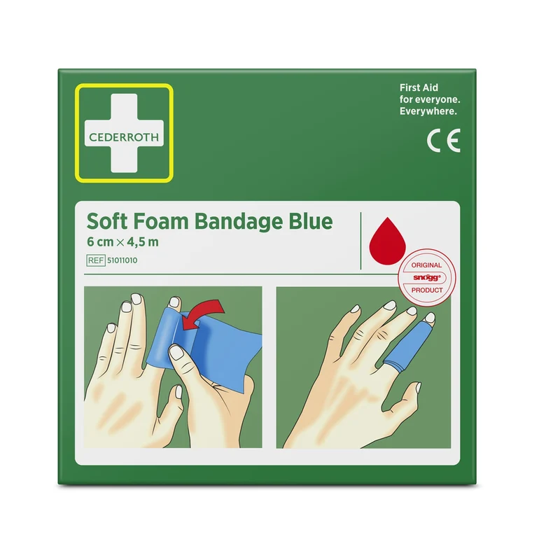 Cederroth Fingerverband Soft Foam, selbstklebend, 6 cm x 4,5 m