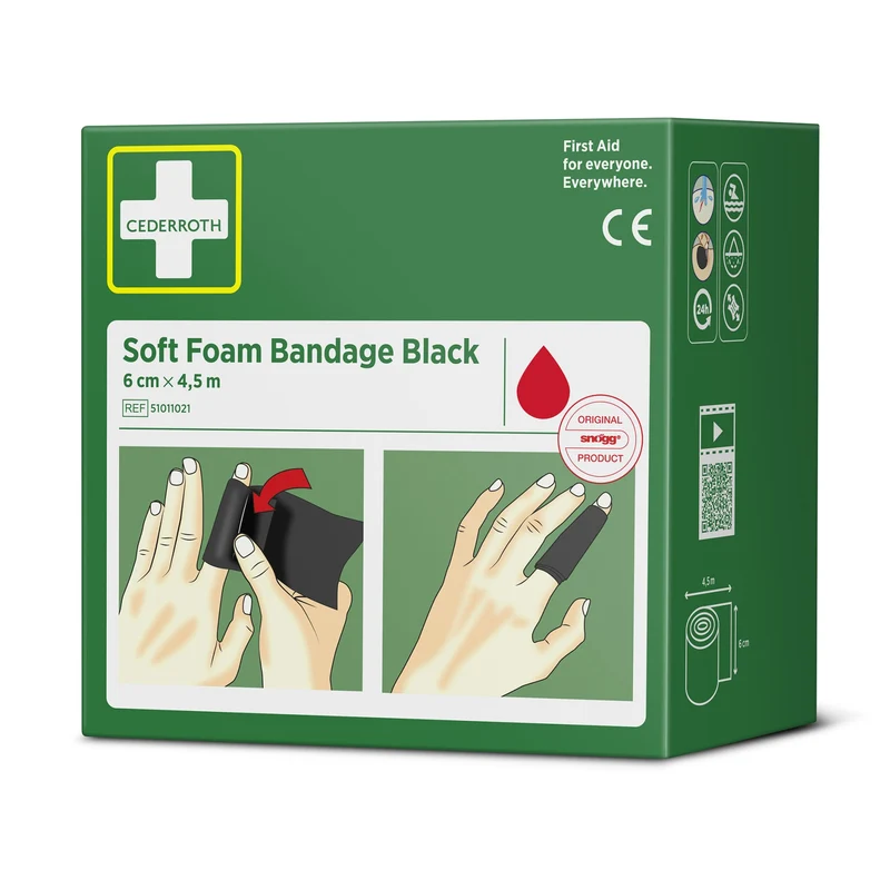Cederroth Fingerverband Soft Foam, selbstklebend, 6 cm x 4,5 m