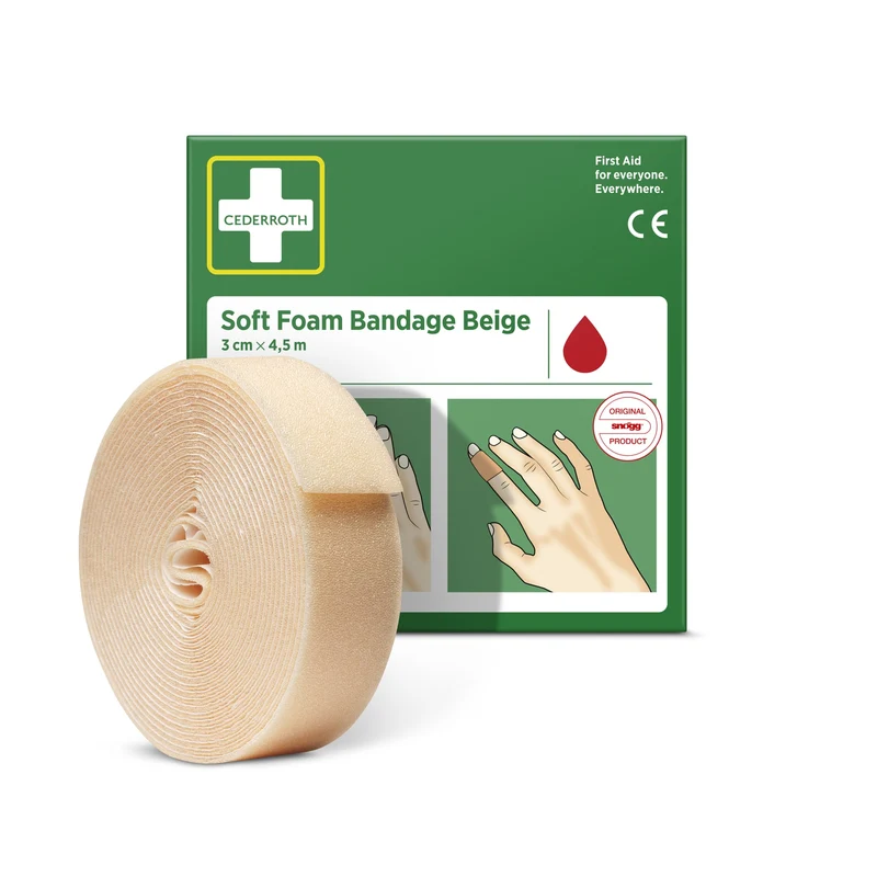 Cederroth Fingerverband Soft Foam, selbstklebend, 3 cm x 4,5 m