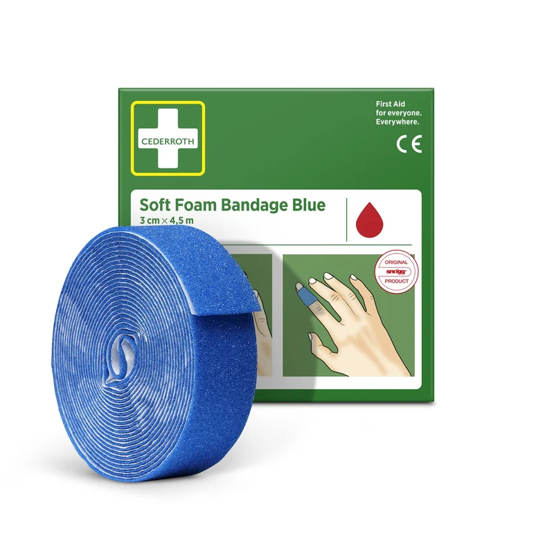 Cederroth Fingerverband Soft Foam, selbstklebend, 3 cm x 4,5 m