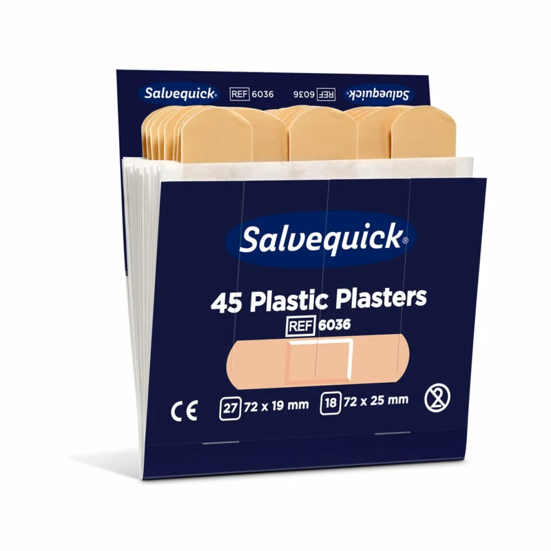 Cederroth Salvequick Plastic Pflaster, elastisch und wasserabweisend
