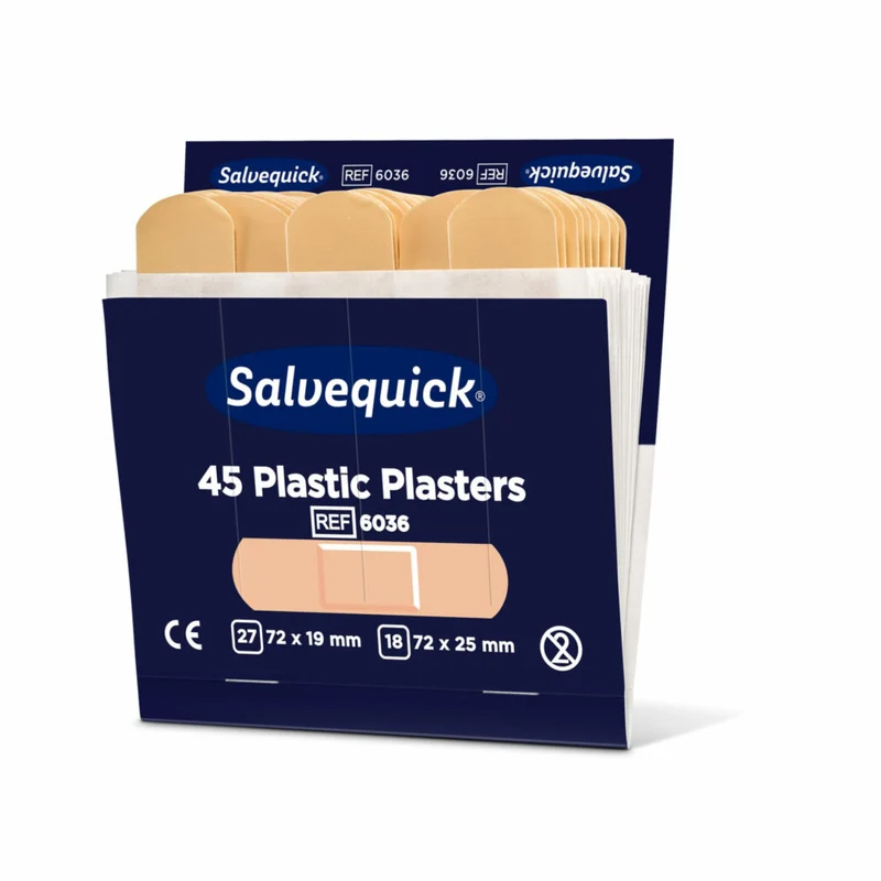 Cederroth Salvequick Plastic Pflaster, elastisch und wasserabweisend