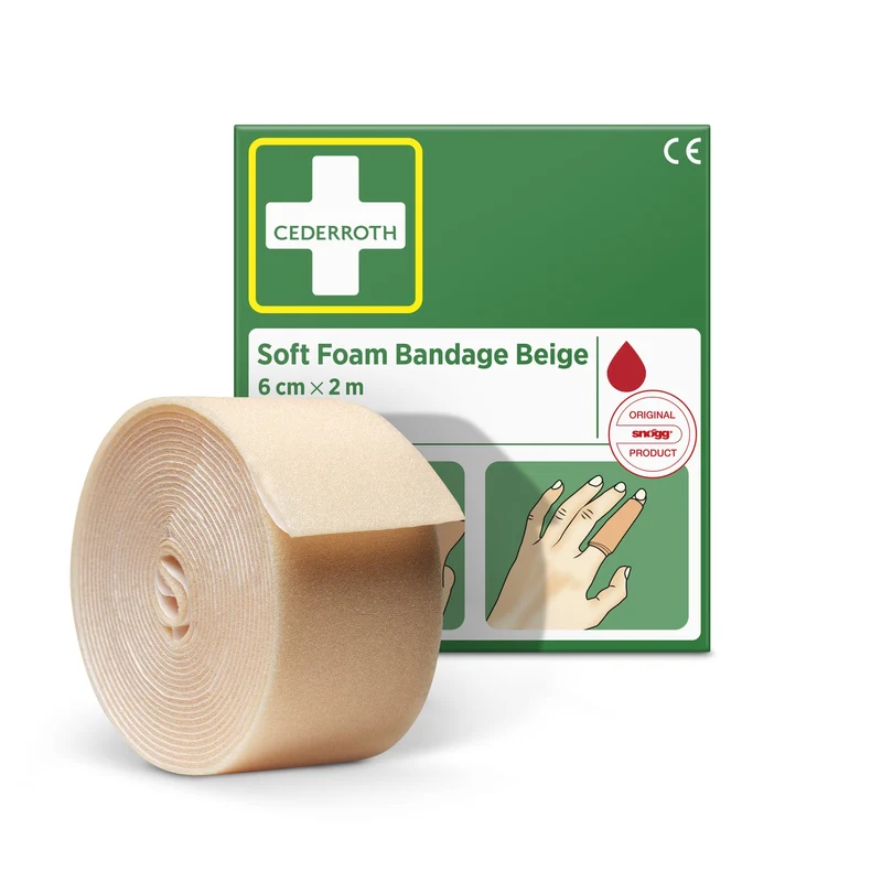 Cederroth Fingerverband Soft Foam, selbstklebend, 6 cm x 2 m